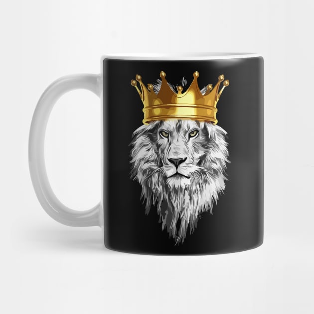 Lion with Crown for lion fans by Shirtttee